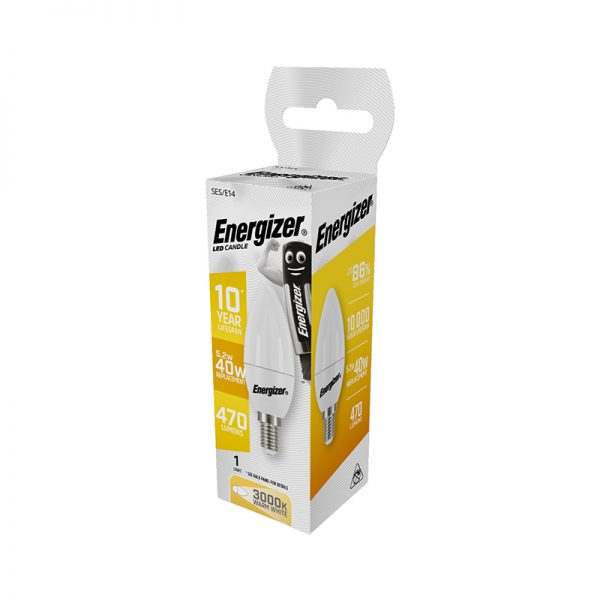 ENERGIZER ΛΑΜΠΑ LED ΚΕΡΙ E14 5.2W=40W WORM S16591